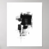 Black and White minimal Abstract Art Nr111 ポスター (正面)