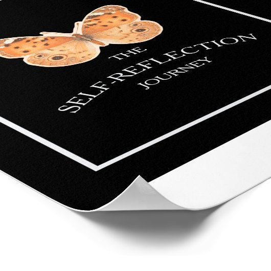 Black and White Minimal Self Reflection Guided ポスター (角)
