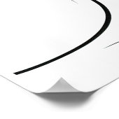 Black and White Minimal Woman Line Art Poster ポスター (角)