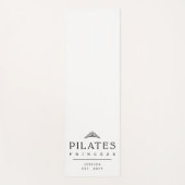 Black and White Minimalist Custom Pilates Princess ヨガマット (正面)