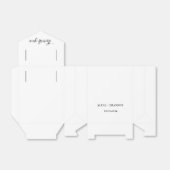 Black and White Minimalist Elegant Modern Wedding フェイバーボックス (折り畳みなし)