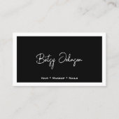Black and White Minimalist Signature Business Card 名刺 (正面)