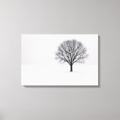 Black and White Minimalist Tree Art キャンバスプリント (正面)
