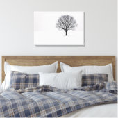 Black and White Minimalist Tree Art キャンバスプリント (インサイチュ (寝室))