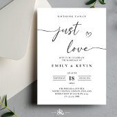 Black And White Minimalist Wedding  招待状