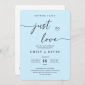 Black And White Minimalist Wedding  招待状 (正面/裏面)