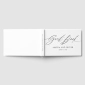 Black and White Minimalist Wedding Guest Book ゲストブック (全面)