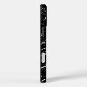 Black and White Modern Abstract Scratch Texture Case-Mate iPhoneケース (裏面 / 右)