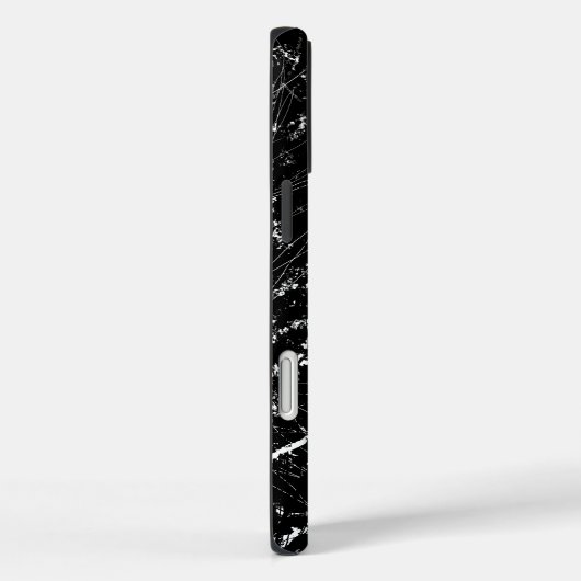 Black and White Modern Abstract Scratch Texture Case-Mate iPhoneケース (裏面 / 右)