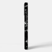 Black and White Modern Abstract Scratch Texture Case-Mate iPhoneケース (裏面 / 左)