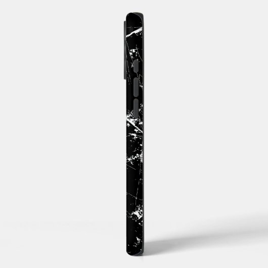 Black and White Modern Abstract Scratch Texture Case-Mate iPhoneケース (裏面 / 左)