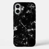Black and White Modern Abstract Scratch Texture Case-Mate iPhoneケース (裏面)