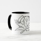 Black and White Modern Art Cup | Romantic Love  マグカップ (正面左)
