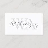 Black and White Modern Calligraphy Script Monogram 名刺 (正面)