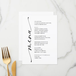 Black and White Modern Elegant Menu  メニュー