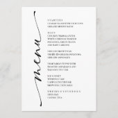 Black and White Modern Elegant Menu  メニュー (正面)