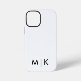  Black and White Modern Monogram  iPhone 12 Miniケース
