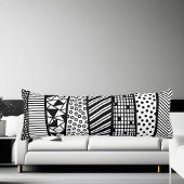 Black and white - modern pattern ボディピロー
