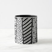 Black and white - modern pattern マグカップ (中央)