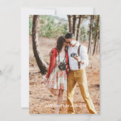 Black and White Modern PHOTO Wedding Invitations 招待状 (裏面)