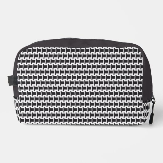 Black and White Modern Print Dopp Kit ドップキット (正面)
