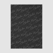 Black And White Modern Script Merriest Christmas 薄葉紙 (正面)