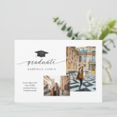 Black and White Modern Script Photo | 2 sided 招待状 (スタンド正面)