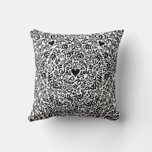 Black and White Monogram クッション (裏面)