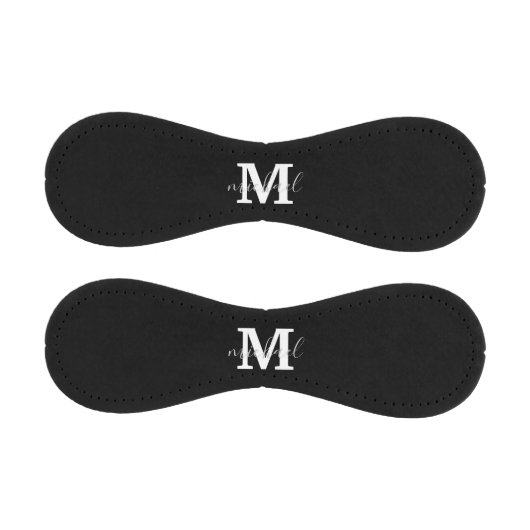 black and white monogram personalized inital 野球ボール (パネル)