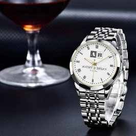 Black and White Monogram Wedding  腕時計