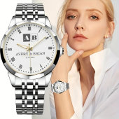 Black and White Monogram Wedding 腕時計