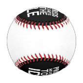 Black and White Motivational Saying Inspirational 野球ボール (裏面)