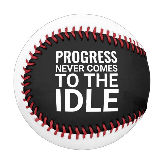 Black and White Motivational Saying Inspirational 野球ボール (正面左)