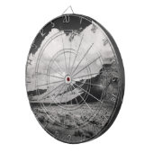 Black and White Mountain Landscape Photo Game Room ダーツボード (正面右)