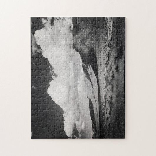 Black and White Mountain Landscape Photography ジグソーパズル (縦)