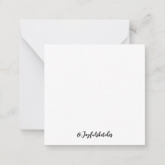 Black and white mountain note card ノートカード (裏面)