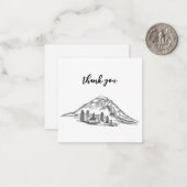 Black and white mountain note card ノートカード (正面/裏面インサイチュ)