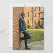 Black and White Multiple Picture Graduation 招待状 (裏面)