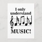 Black and White Music Notes  ポストカード (正面)