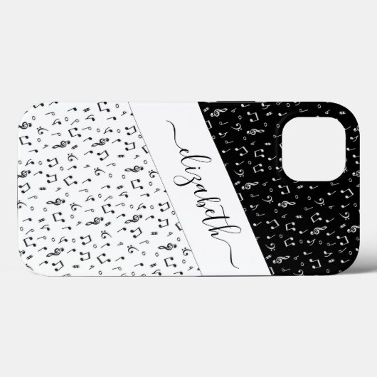 Black and white musical personalized Case-Mate iPhoneケース (裏面 (横))