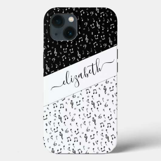 Black and white musical personalized   Case-Mate iPhoneケース (裏面)