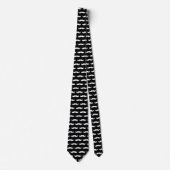 Black and White Mustache Necktie Tie ネクタイ (正面)