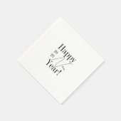 Black and White New Year's Eve Party スタンダードカクテルナプキン (角)