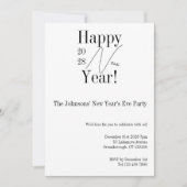 Black and White New Year's Eve Party 招待状 (正面)