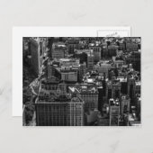 Black and White New York Cityスカイライン写真 ポストカード (正面/裏面)