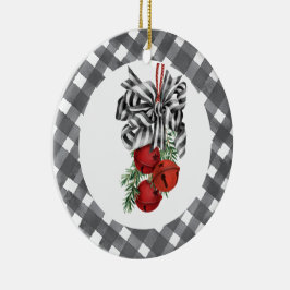 Black and White Noël  セラミックオーナメント