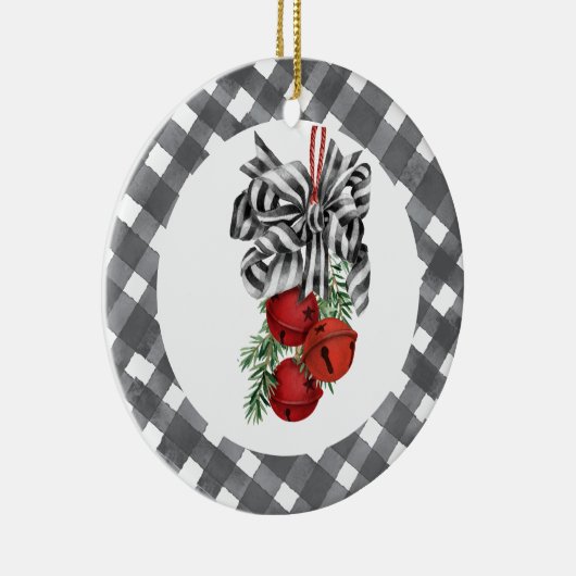 Black and White Noël  セラミックオーナメント (右)