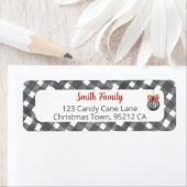 Black and White Noël Adress ラベル (インサイチュ)
