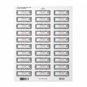 Black and White Noël Adress ラベル (フルシート)