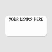 Black and White One Line Business Logo 名札 (正面)